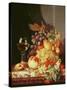 Still Life with Grapes and Wine-Edward Ladell-Stretched Canvas