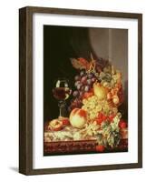 Still Life with Grapes and Wine-Edward Ladell-Framed Giclee Print