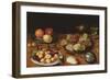 Still Life with Grapes, Pomegranates and Apricots-Osias The Elder Beert-Framed Giclee Print