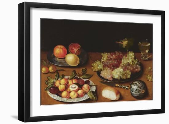 Still Life with Grapes, Pomegranates and Apricots-Osias The Elder Beert-Framed Giclee Print