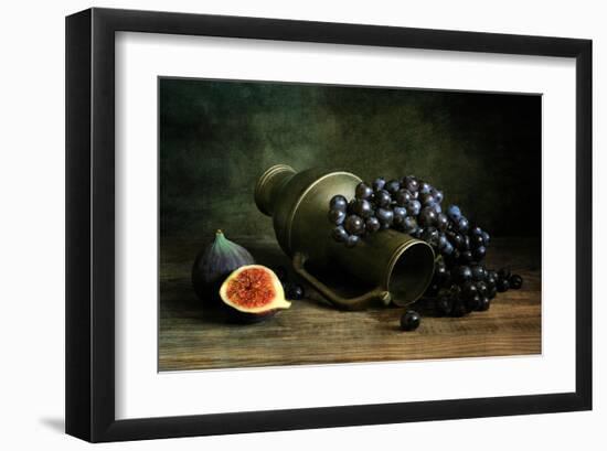 Still Life with Grapes-null-Framed Art Print