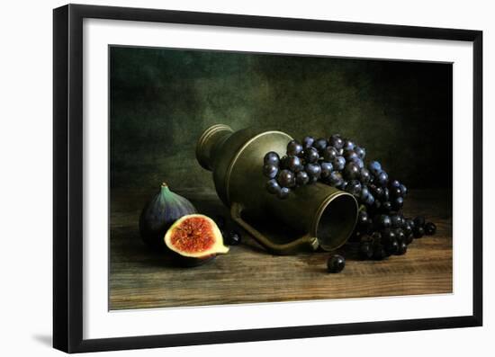 Still Life with Grapes-null-Framed Art Print