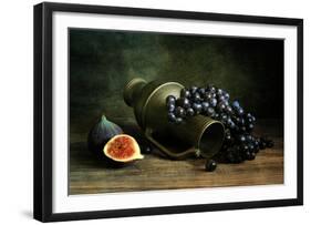 Still Life with Grapes-null-Framed Art Print