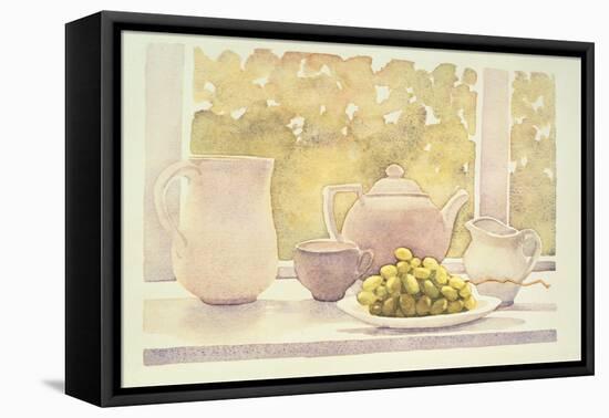 Still Life with Grapes-Lillian Delevoryas-Framed Stretched Canvas