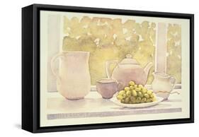 Still Life with Grapes-Lillian Delevoryas-Framed Stretched Canvas