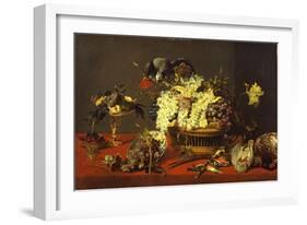 Still Life with Gray Parrot, c.1630-Frans Snyders-Framed Giclee Print