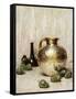 Still Life with Green Peppers and Jug-Soren Emil Carlsen-Framed Stretched Canvas