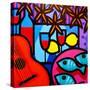 Still Life with Guitar-John Nolan-Stretched Canvas