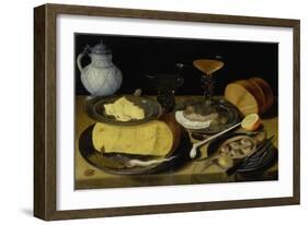 Still life with half herring. Around 1620-Georg Flegel-Framed Giclee Print