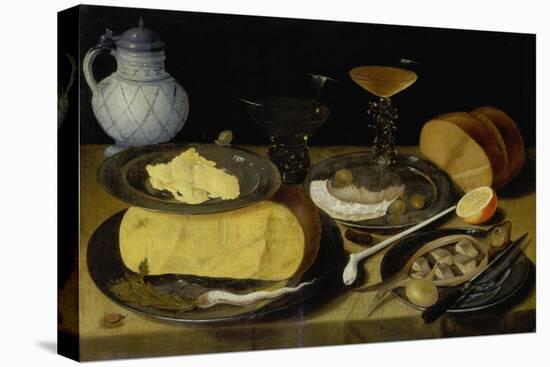 Still life with half herring. Around 1620-Georg Flegel-Stretched Canvas