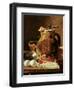 Still Life with Ham, Eggs, Bread, Frying Pan and Pitcher-Luis Egidio Melendez-Framed Giclee Print