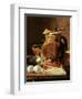 Still Life with Ham, Eggs, Bread, Frying Pan and Pitcher-Luis Egidio Melendez-Framed Giclee Print