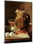 Still Life with Ham, Eggs, Bread, Frying Pan and Pitcher-Luis Egidio Melendez-Mounted Giclee Print