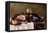 Still Life with Ham-Pieter Claesz-Framed Stretched Canvas