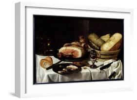 Still Life with Ham-Pieter Claesz-Framed Giclee Print