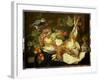 Still Life with Hare, Fruit and Parrot, 1647-Jan Fyt-Framed Giclee Print