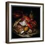 Still Life with Herring, Lobster, Turbots, Mullets, Oysters, Sea Hen, Lemon, and Brickwork Pot-Hayez Francesco-Framed Giclee Print