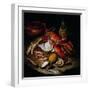 Still Life with Herring, Lobster, Turbots, Mullets, Oysters, Sea Hen, Lemon, and Brickwork Pot-Hayez Francesco-Framed Giclee Print