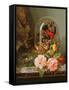 Still Life with Humming Bird in a Glass Dome-Edward Pritchett-Framed Stretched Canvas