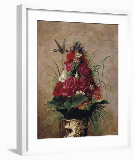 Still Life with Hummingbird-William Merritt Chase-Framed Premium Giclee Print