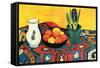 Still Life with Hyacinthe-Auguste Macke-Framed Stretched Canvas