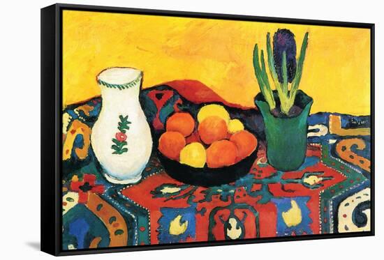 Still Life with Hyacinthe-Auguste Macke-Framed Stretched Canvas