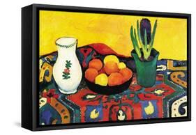 Still Life with Hyacinthe-Auguste Macke-Framed Stretched Canvas