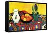 Still Life with Hyacinthe-Auguste Macke-Framed Stretched Canvas