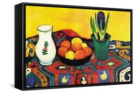 Still Life with Hyacinthe-Auguste Macke-Framed Stretched Canvas