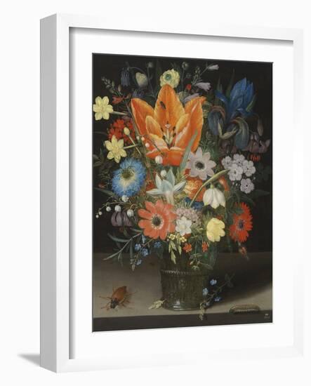 Still Life with Iris, 1623-Peter Binoit-Framed Giclee Print