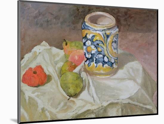 Still Life with Italian Earthenware Jar-Paul Cézanne-Mounted Giclee Print