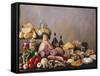Still Life with Italian Food and Wine-Daniel Czap-Framed Stretched Canvas
