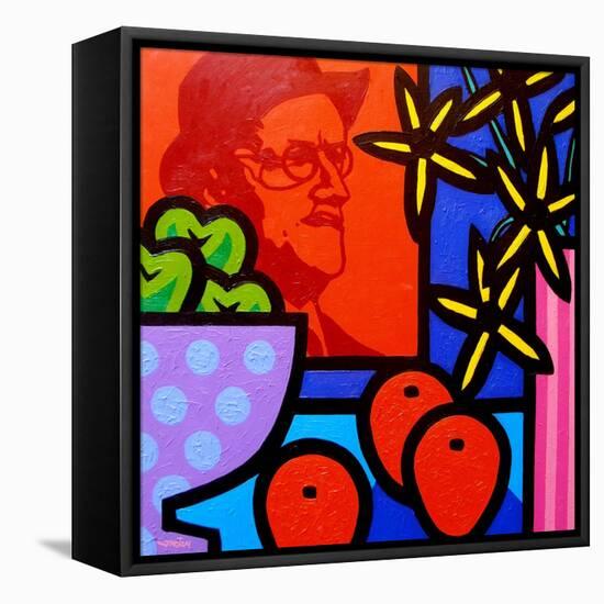 Still Life with James Joyce-John Nolan-Framed Stretched Canvas