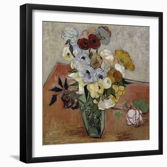 Still-Life with Japanese Vase, c.1890-Vincent van Gogh-Framed Giclee Print