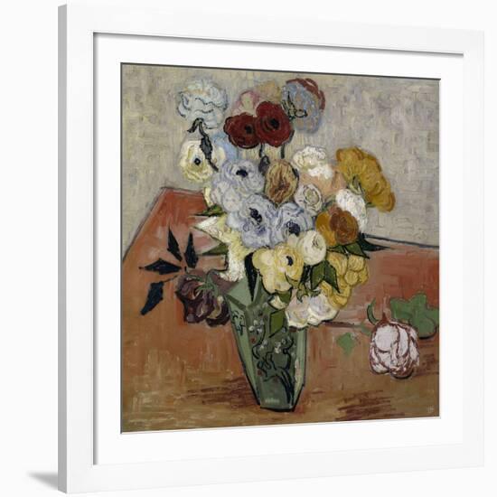 Still-Life with Japanese Vase, c.1890-Vincent van Gogh-Framed Giclee Print