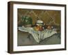 Still Life with Jar, Cup, and Apples, c.1877-Paul Cezanne-Framed Giclee Print