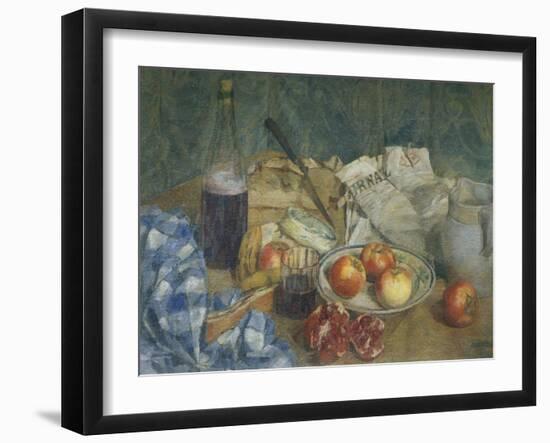 Still Life with Journal-Giuseppe De Sanctis-Framed Giclee Print