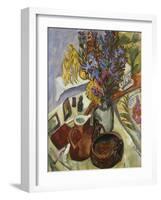 Still Life with Jug and African Bowl-Ernst Ludwig Kirchner-Framed Giclee Print