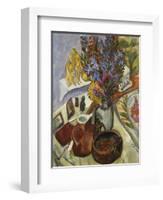 Still Life with Jug and African Bowl-Ernst Ludwig Kirchner-Framed Giclee Print