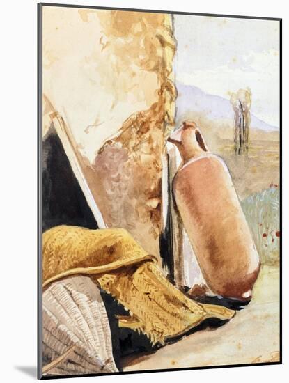 Still Life with Jug and Landscape-Giacinto Gigante-Mounted Giclee Print