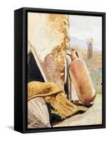 Still Life with Jug and Landscape-Giacinto Gigante-Framed Stretched Canvas