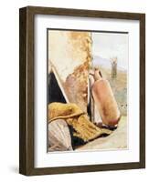 Still Life with Jug and Landscape-Giacinto Gigante-Framed Giclee Print