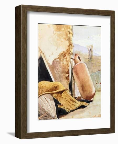 Still Life with Jug and Landscape-Giacinto Gigante-Framed Giclee Print