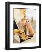 Still Life with Jug and Landscape-Giacinto Gigante-Framed Giclee Print