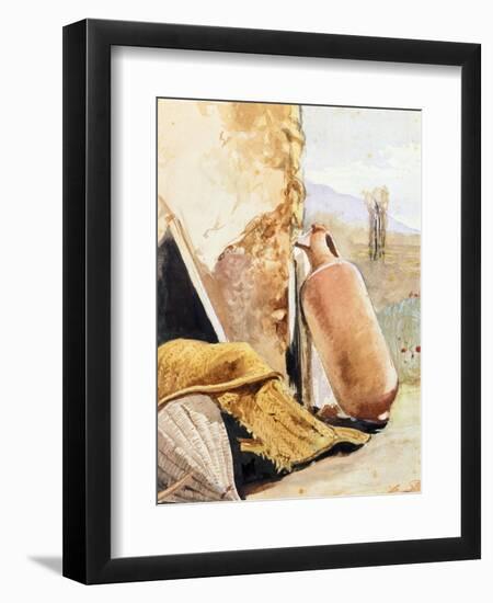 Still Life with Jug and Landscape-Giacinto Gigante-Framed Giclee Print