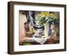 Still Life with Lamp and Flowers-John Lidzey-Framed Giclee Print