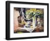 Still Life with Lamp and Flowers-John Lidzey-Framed Giclee Print