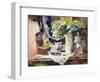 Still Life with Lamp and Flowers-John Lidzey-Framed Giclee Print