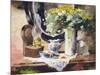 Still Life with Lamp and Flowers-John Lidzey-Mounted Giclee Print