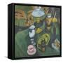 Still Life with Lamp-Ernst Ludwig Kirchner-Framed Stretched Canvas